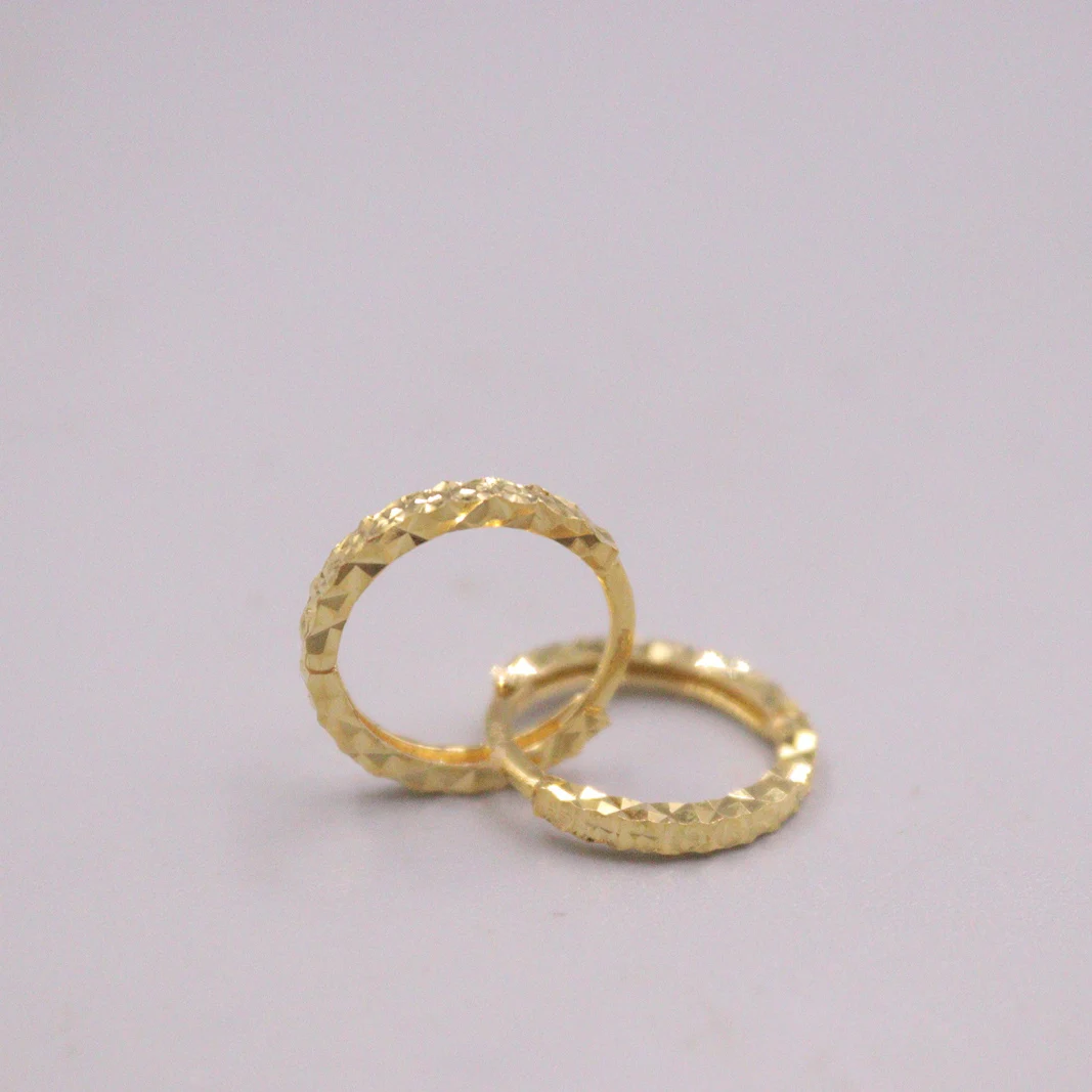 Real 18K Yellow Gold Earrings Hoop For Women Engrave Line Star Surface Circle Jewelry 13mmDia Gift
Real 18K Yellow Gold Earrings Hoop For Women Engrave Line Star Surface Circle Jewelry 13mmDia Gift