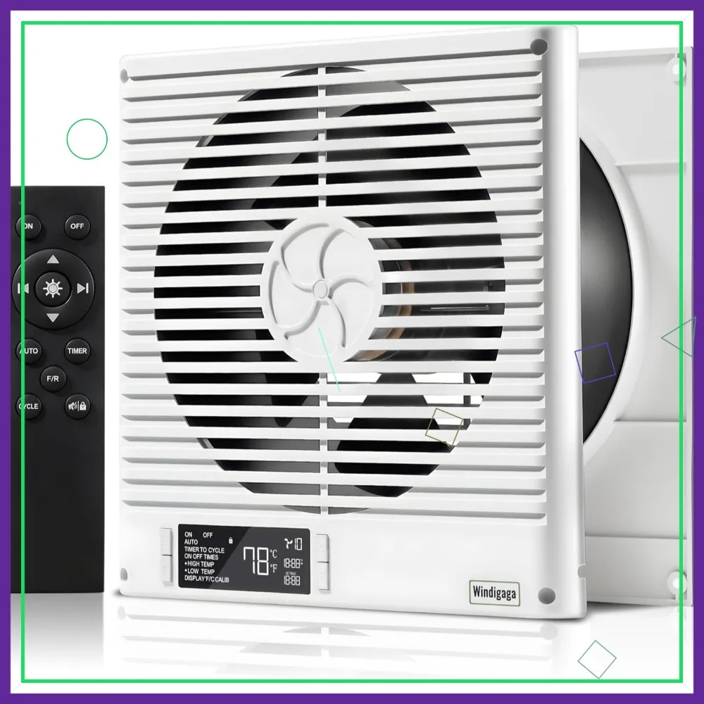 8" Room to Room Fan with Remote, 320CFM, Reversible Airflow, 10 Speeds, Quiet Wall Fan for Bedroom
8" Room to Room Fan with Remote, 320CFM, Reversible Airflow, 10 Speeds, Quiet Wall Fan for Bedroom