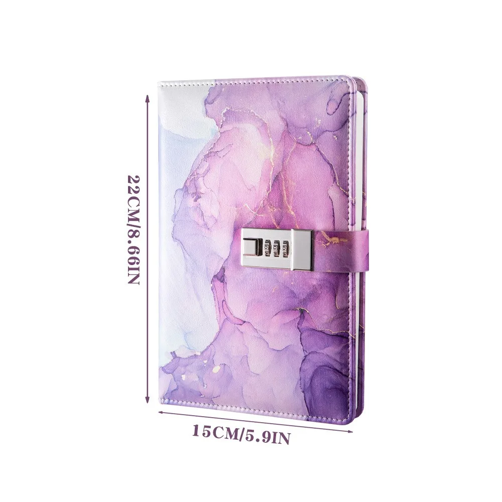 180 Pages A5 Journal Notebook Protecting Secrets Thickened Diary Book Waterproof PU Leather Password Book with Lock Gifts
180 Pages A5 Journal Notebook Protecting Secrets Thickened Diary Book Waterproof PU Leather Password Book with Lock Gifts