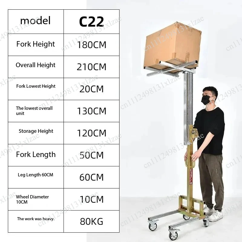 Manual Lift & Transport Stacker - 80KG Load Capacity Multi-Functional Foldable Portable Unloading Truck Crane
Manual Lift & Transport Stacker - 80KG Load Capacity Multi-Functional Foldable Portable Unloading Truck Crane