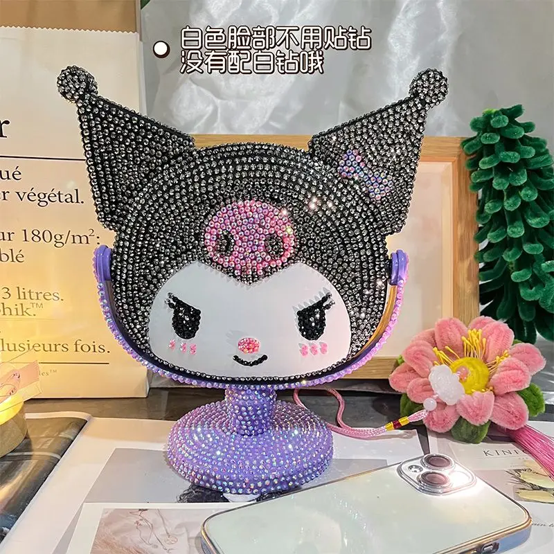 Kawaii Sanrio Kuromi Desktop Mirror Covered with Diamonds Princess Makeup Mirror Girlfriend's Best Friend's Birthday Gifts Toys
Kawaii Sanrio Kuromi Desktop Mirror Covered with Diamonds Princess Makeup Mirror Girlfriend's Best Friend's Birthday Gifts Toys