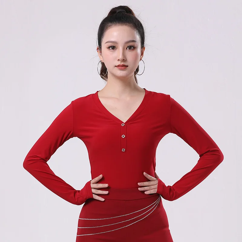 Modern Waltz Tango New Dance Shirt Women's Long Sleeve Latin Dance Practice Top Women Clothing
Modern Waltz Tango New Dance Shirt Women's Long Sleeve Latin Dance Practice Top Women Clothing