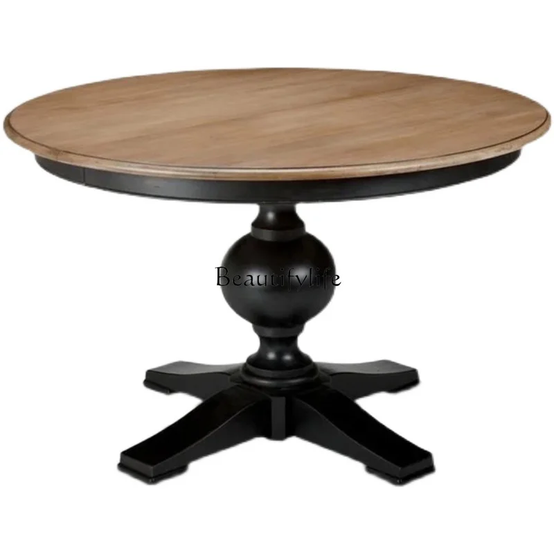 French retro solid wood dining table small apartment simple modern old dining table
French retro solid wood dining table small apartment simple modern old dining table