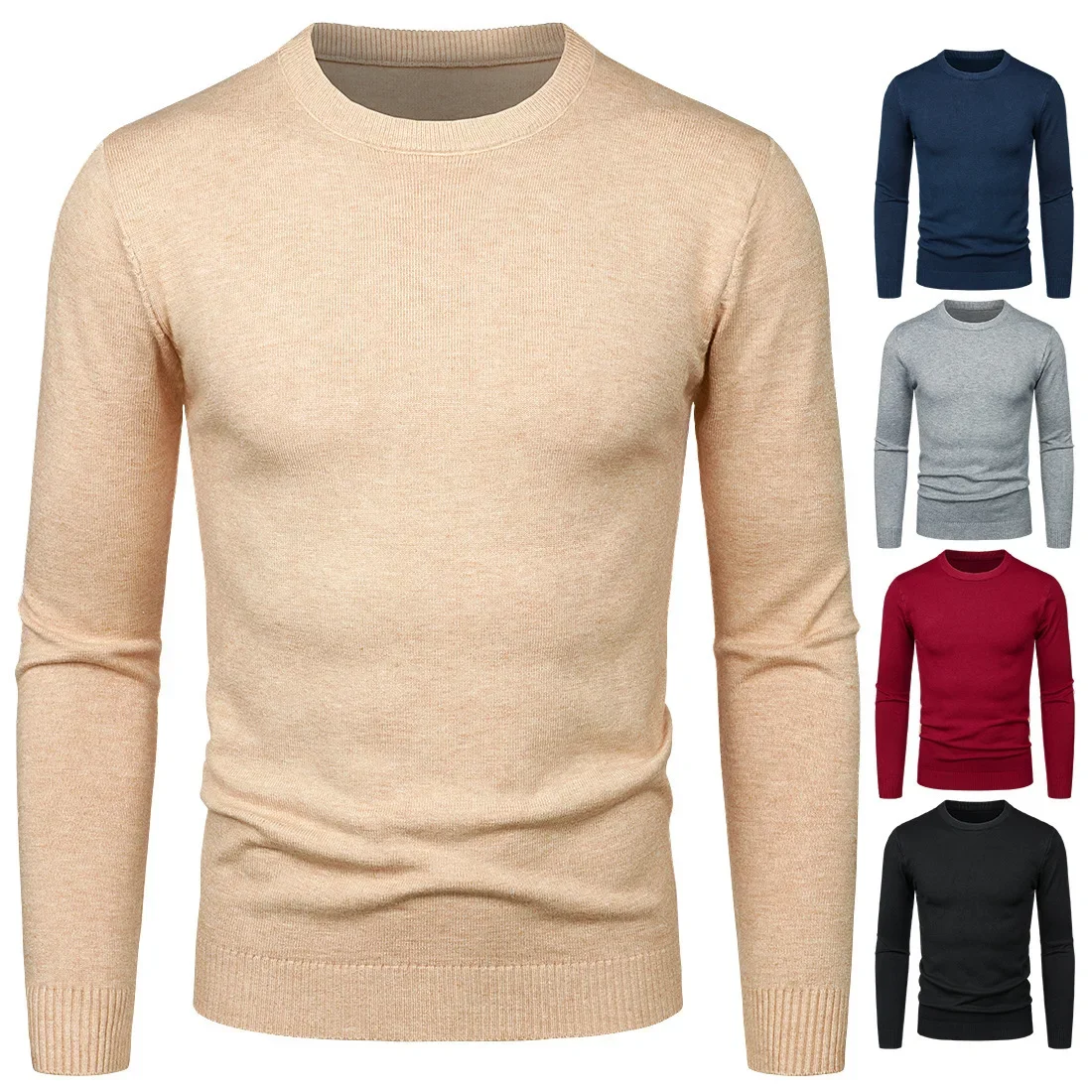 2024 Autumn And Winter Men's Solid Color Knitwear Round Neck Long Sleeve Sweater Underlay
2024 Autumn And Winter Men's Solid Color Knitwear Round Neck Long Sleeve Sweater Underlay