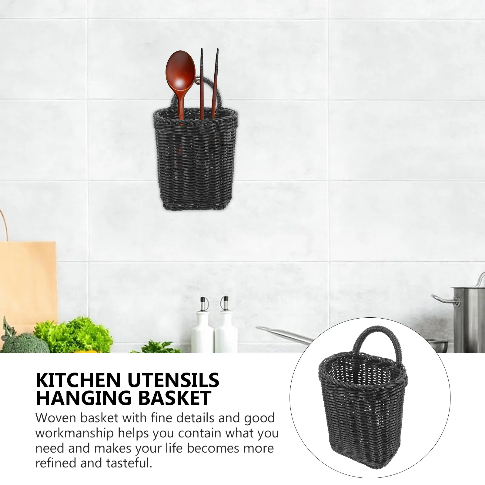 Rattan Hanging Basket Storage Baskets Black Kitchen Bathroom Trash Can Handwoven Wall Decorative Fruit Vegetable Spice Organizer
Rattan Hanging Basket Storage Baskets Black Kitchen Bathroom Trash Can Handwoven Wall Decorative Fruit Vegetable Spice Organizer
