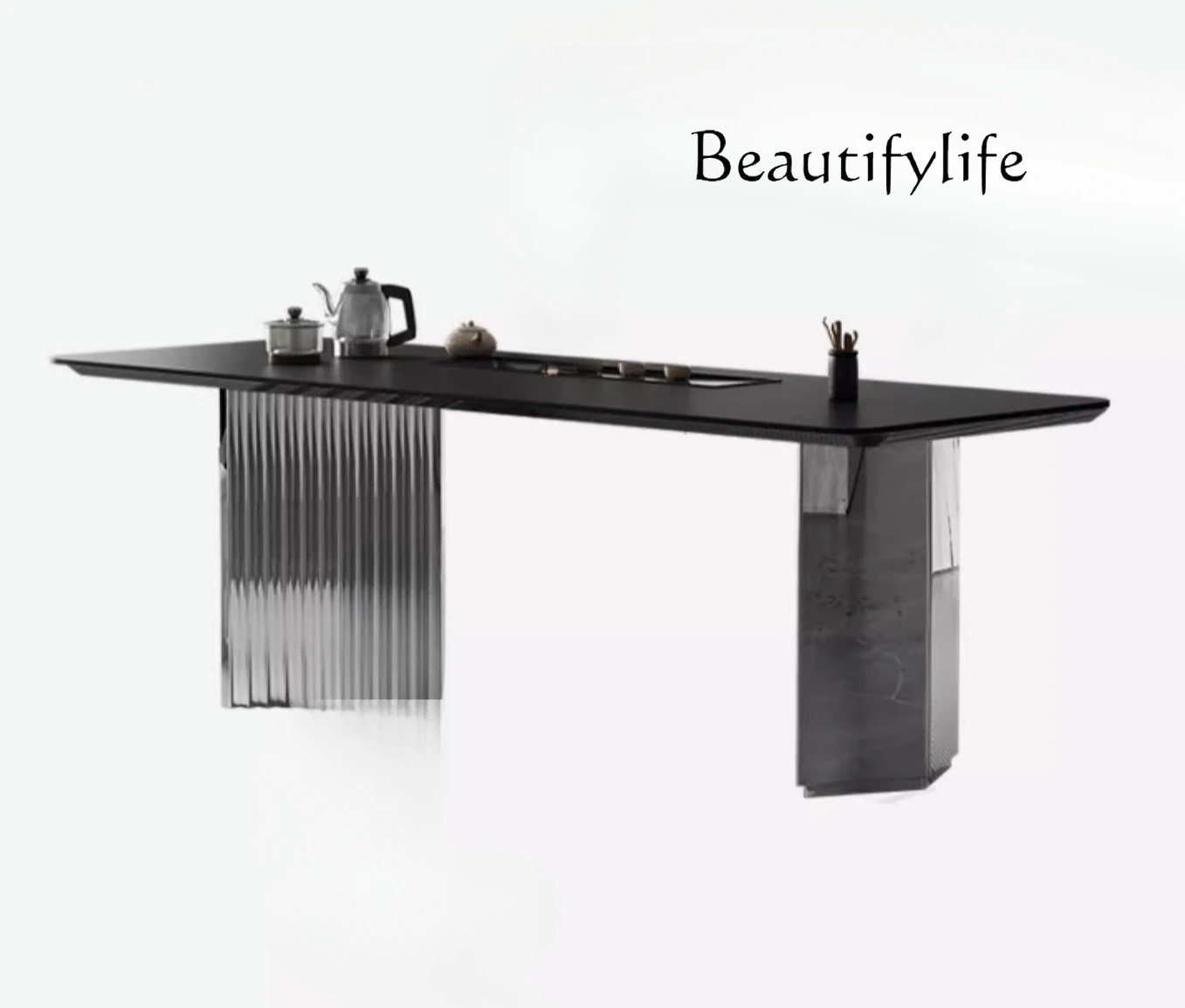 Italian villa rock slab tea table and chair combination modern simple home tea table
Italian villa rock slab tea table and chair combination modern simple home tea table