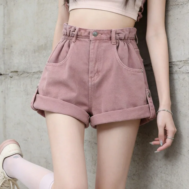 UNITIM Summer Female Shorts Fashion High Waist Solid Color Women Denim Shorts Vintage Loose Pocket Comfortable Lady Shorts
UNITIM Summer Female Shorts Fashion High Waist Solid Color Women Denim Shorts Vintage Loose Pocket Comfortable Lady Shorts