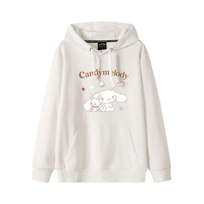 Толстовка с капюшоном Sanrio с принтом Cinnamoroll, осенняя коллекция 2026, новая, для девочек, повседневная, теплая, парный образ
Толстовка с капюшоном Sanrio с принтом Cinnamoroll, осенняя коллекция 2026, новая, для девочек, повседневная, теплая, парный образ