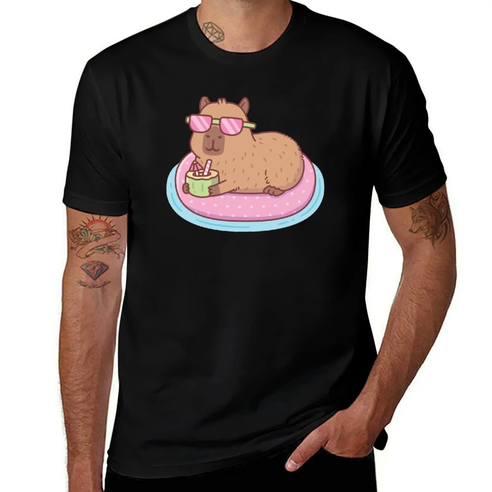 Funny Capybara Chilling On Pink Pool Float T-Shirt boys whites clothes plus size tops Men's clothing
Funny Capybara Chilling On Pink Pool Float T-Shirt boys whites clothes plus size tops Men's clothing