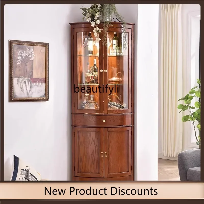X f4567All solid wood, triangular cabinet living room, dining room corner wine cabinet glass decoration, dining side cabinet
X f4567All solid wood, triangular cabinet living room, dining room corner wine cabinet glass decoration, dining side cabinet