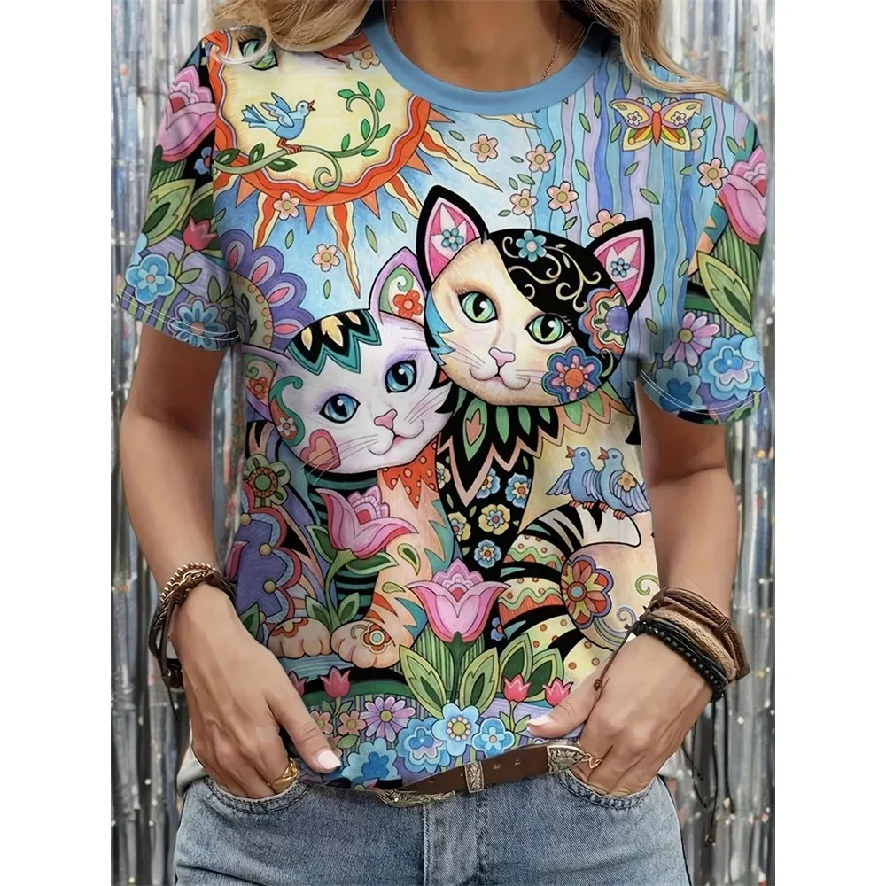 Новая летняя женская футболка с принтом собаки, повседневная футболка с коротким рукавом, 3d футболка, пуловер с круглым вырезом, большая уличная одежда Y2K
Новая летняя женская футболка с принтом собаки, повседневная футболка с коротким рукавом, 3d футболка, пуловер с круглым вырезом, большая уличная одежда Y2K