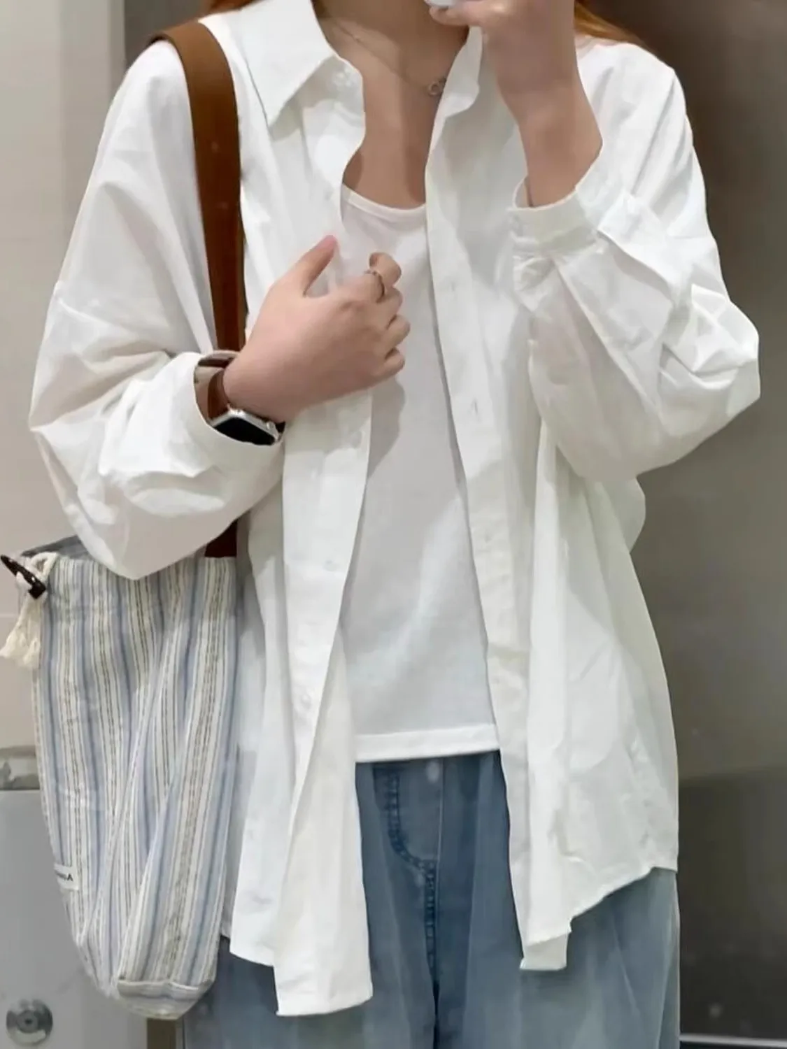 Loose Fit Long Sleeve Blue Neck Shirt Jacket Women's Lazy Style Thin Versatile Sun Protection Casual Shirt Korean INS
Loose Fit Long Sleeve Blue Neck Shirt Jacket Women's Lazy Style Thin Versatile Sun Protection Casual Shirt Korean INS