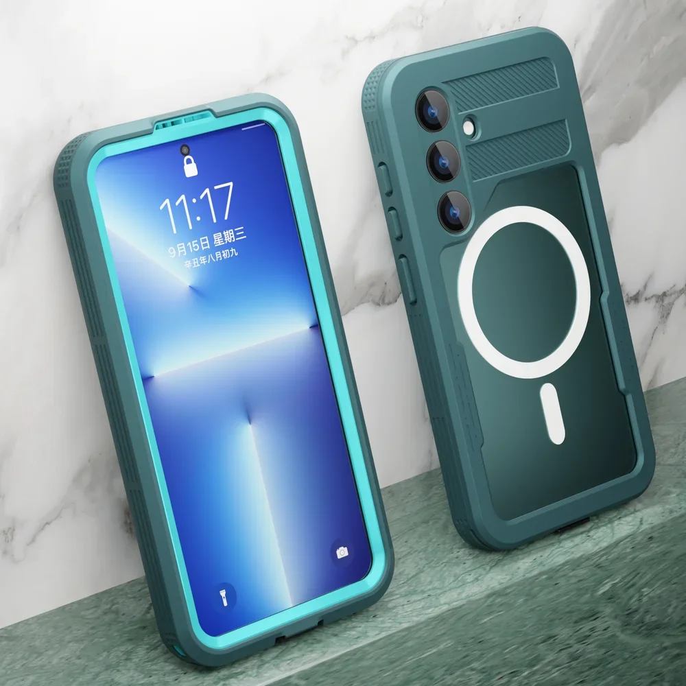 Чехол Magsafe для Samsung S24 Ultra 5G 2024, водонепроницаемый чехол для телефона Samsung Galaxy S24 Plus S 24 +
Чехол Magsafe для Samsung S24 Ultra 5G 2024, водонепроницаемый чехол для телефона Samsung Galaxy S24 Plus S 24 +