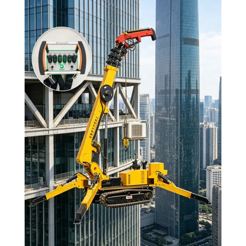 Compact Electric Spider Crane 3 5T Battery Mini Crawler Zero Emission Indoor Silent Telescopic Boom CE Certified Factory Direct
Compact Electric Spider Crane 3 5T Battery Mini Crawler Zero Emission Indoor Silent Telescopic Boom CE Certified Factory Direct