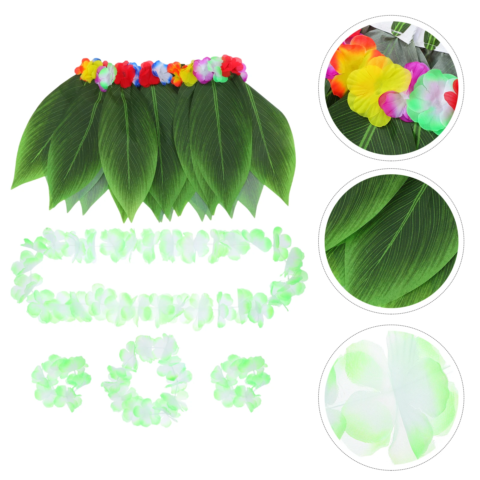 Tropical Party Dress Green Leaf Hawaiian Grass Costume Women Adult Luau Outfit Set Hula Skirt Beach Wedding Festival Costume
Tropical Party Dress Green Leaf Hawaiian Grass Costume Women Adult Luau Outfit Set Hula Skirt Beach Wedding Festival Costume