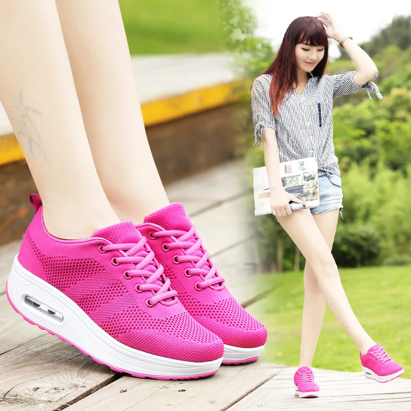 Sneakers Women Casual Shoes Fashion Breathable Mesh Platform Shoe Lace-Up Height Wedge Thick Bottom Platform Woman Walking Shoes
Sneakers Women Casual Shoes Fashion Breathable Mesh Platform Shoe Lace-Up Height Wedge Thick Bottom Platform Woman Walking Shoes