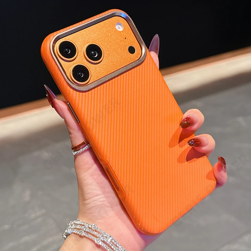 Luxury Carbon Fiber Phone Case for iPhone 17 16 15 14 13 Pro Max Metal Lens Frame Magnetic Shockproof Cover for Magsafe Case
Luxury Carbon Fiber Phone Case for iPhone 17 16 15 14 13 Pro Max Metal Lens Frame Magnetic Shockproof Cover for Magsafe Case