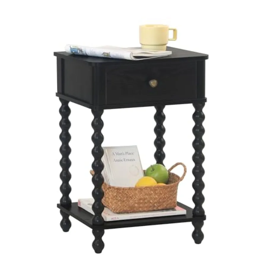 Nightstand, Bedroom Side Table with Drawer for Living Room, Small Bedside End Table with Spindle Wood Legs for Bedroom, Office
Nightstand, Bedroom Side Table with Drawer for Living Room, Small Bedside End Table with Spindle Wood Legs for Bedroom, Office