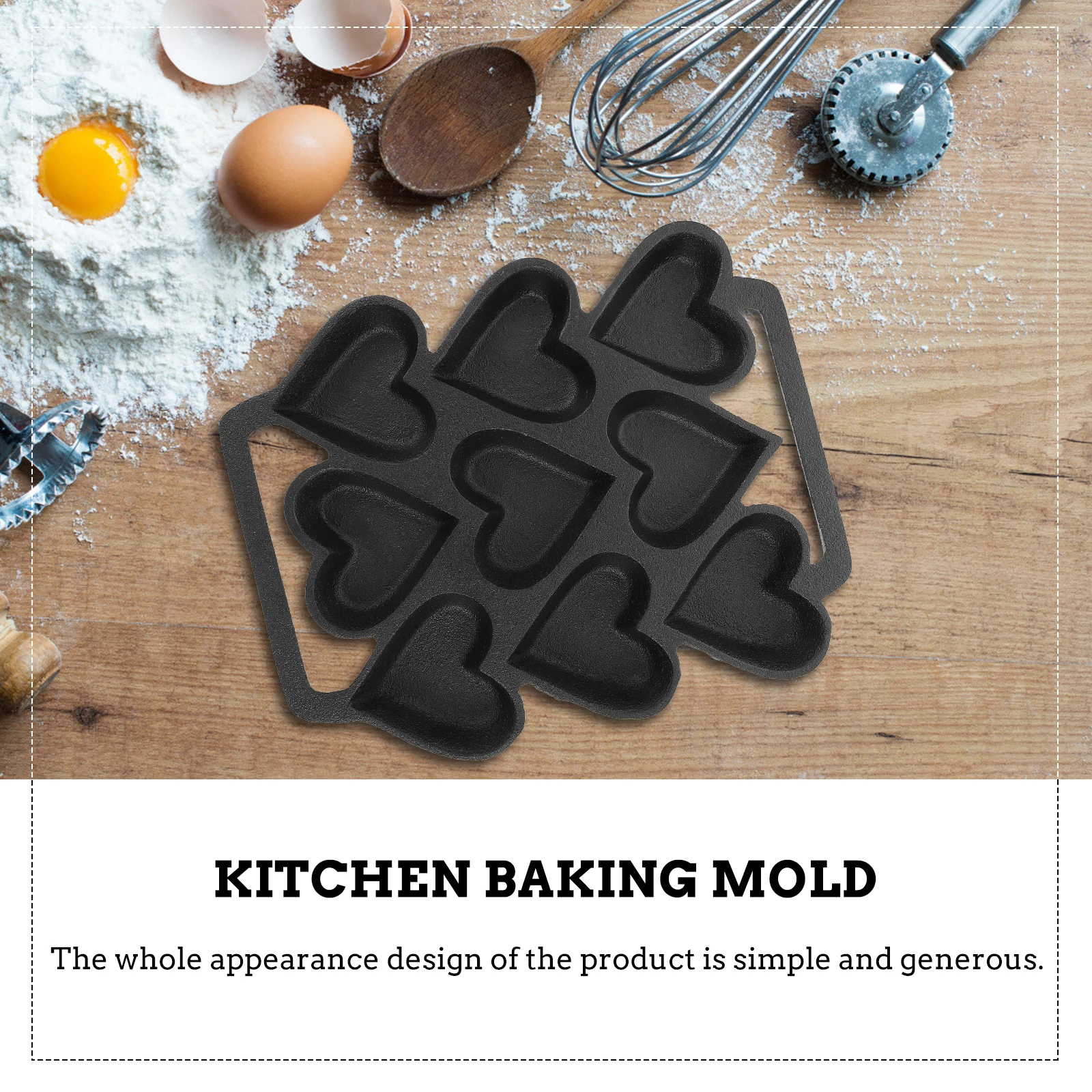 Heart-Shaped Cake Mold Baking Supplies Kitchen Dessert Tool Iron Pan Oven Refrigerator Compatible Simple Design For
Heart-Shaped Cake Mold Baking Supplies Kitchen Dessert Tool Iron Pan Oven Refrigerator Compatible Simple Design For