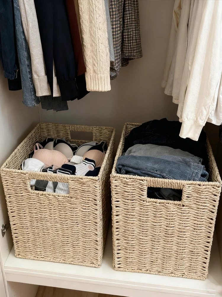 Large Size Stackable Wicker Weave Storage Box Cabinet Organizer Basket Home Use Clothing Toy Basket Closet Storage Solution
Large Size Stackable Wicker Weave Storage Box Cabinet Organizer Basket Home Use Clothing Toy Basket Closet Storage Solution