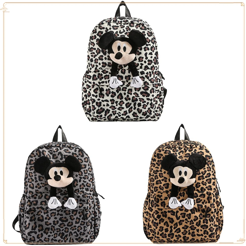 Fashion Leopard Print Backpack Mickey Doll Backpack Trendy Leisure Large Capacity Lightweight Backpack Available in Three Colors
Fashion Leopard Print Backpack Mickey Doll Backpack Trendy Leisure Large Capacity Lightweight Backpack Available in Three Colors