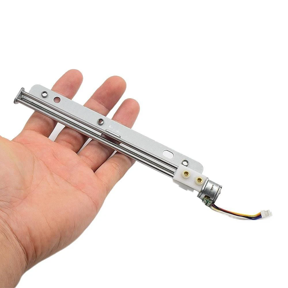 Mini Linear Slide Table 15mm 2 Phase 4 Wire Stepper Motor 123mm Stroke 9-15V 100-650mA Long Travel Linear Screw Stepping Motor
Mini Linear Slide Table 15mm 2 Phase 4 Wire Stepper Motor 123mm Stroke 9-15V 100-650mA Long Travel Linear Screw Stepping Motor