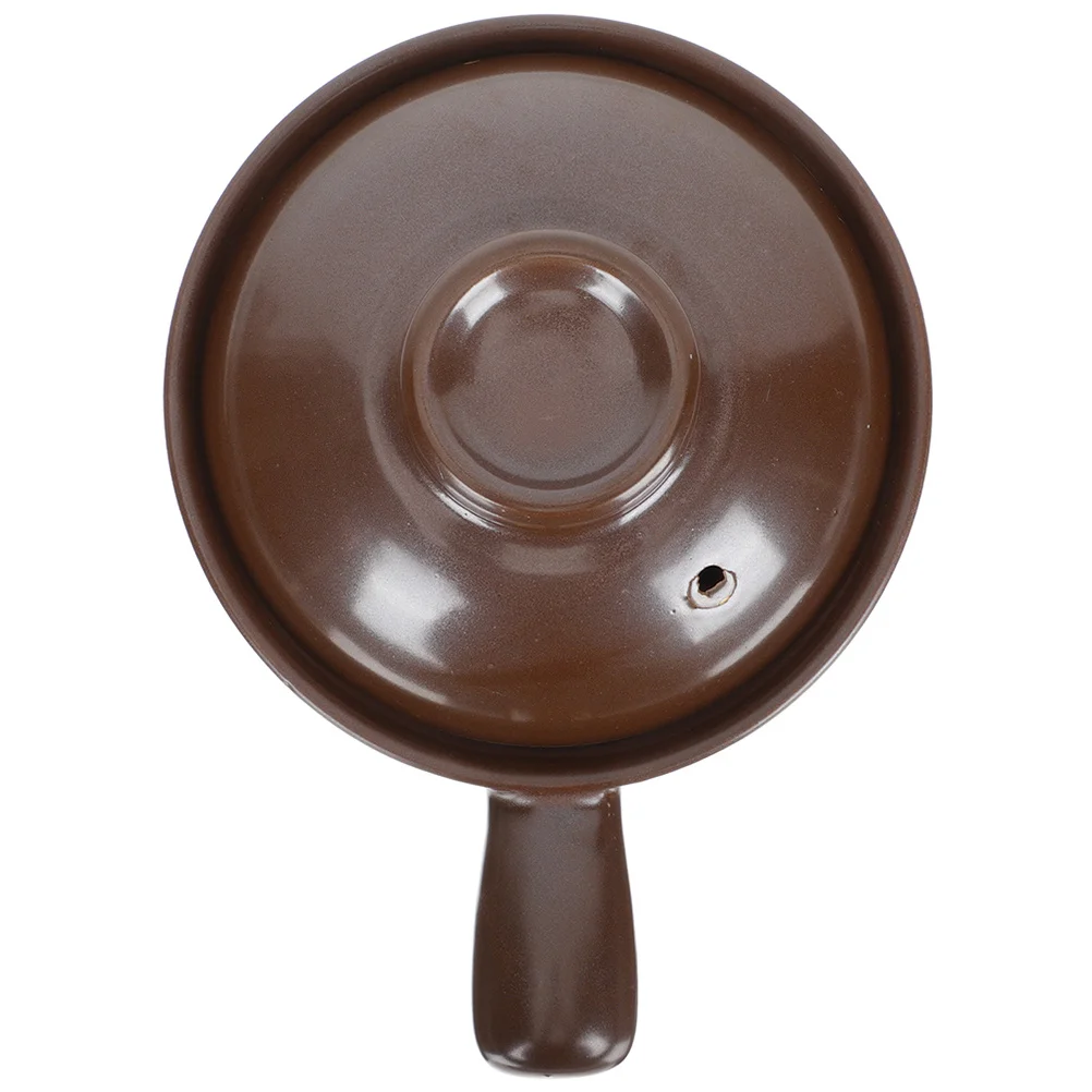 Бытовая глиняная кастрюля с боковой ручкой, рисовая лапша, запеканка для тушения супа, кастрюля, термостойкая кухонная керамическая запеканка