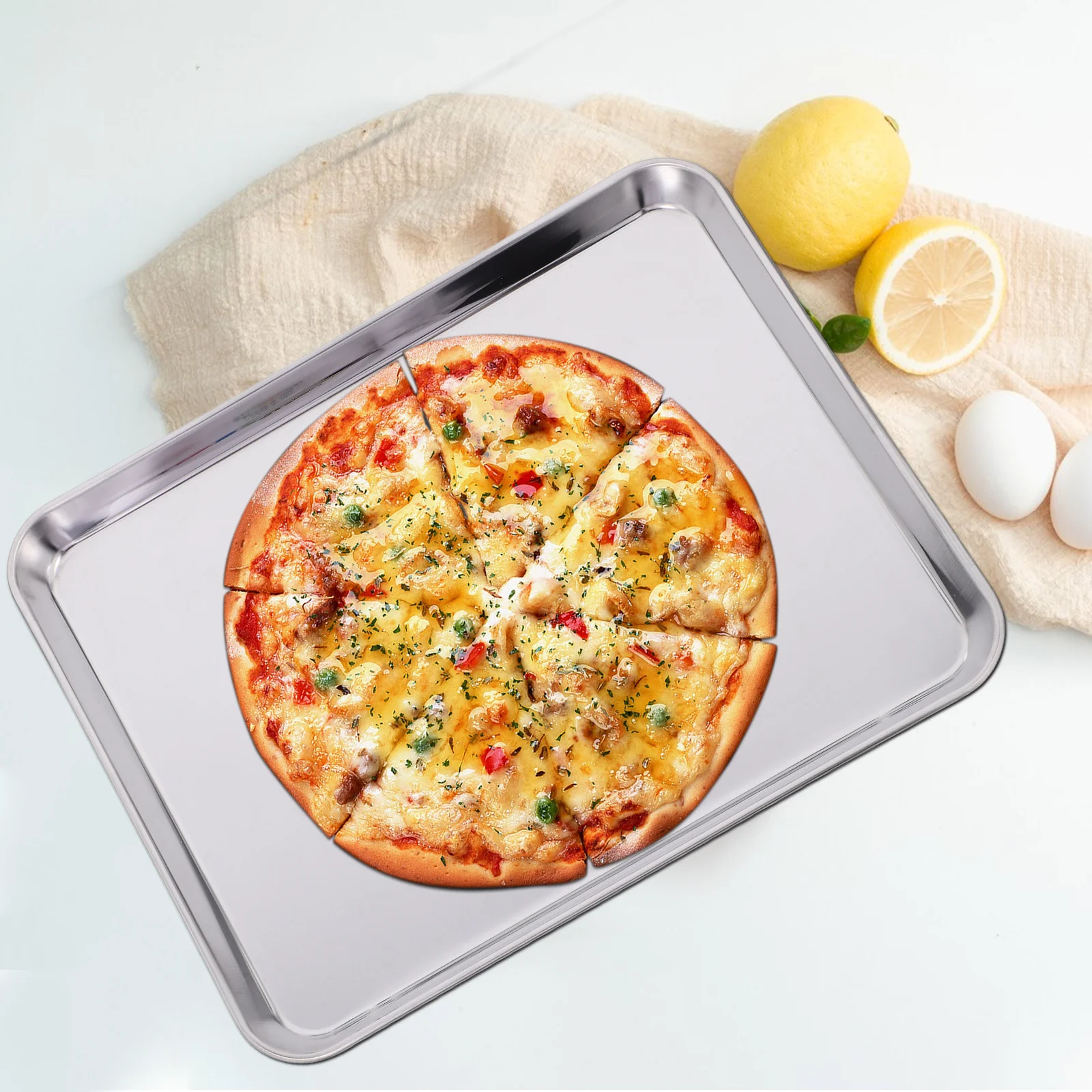 3Pcs Toaster Oven Pans Stainless Steel Nonstick Baking Sheet Rectangular Large Flat Tray Easy Clean Cookie Cake Pan Roasting
3Pcs Toaster Oven Pans Stainless Steel Nonstick Baking Sheet Rectangular Large Flat Tray Easy Clean Cookie Cake Pan Roasting