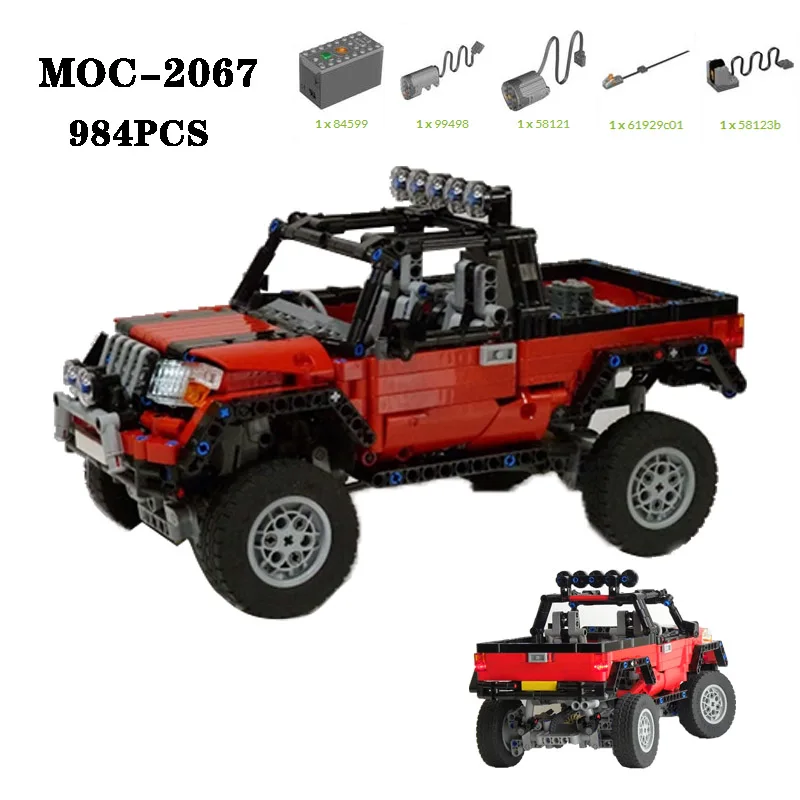 Building block MOC-2067 off-road pickup truck assembly parts package 984PCS assembly parts adult and children puzzle toy gift
Building block MOC-2067 off-road pickup truck assembly parts package 984PCS assembly parts adult and children puzzle toy gift