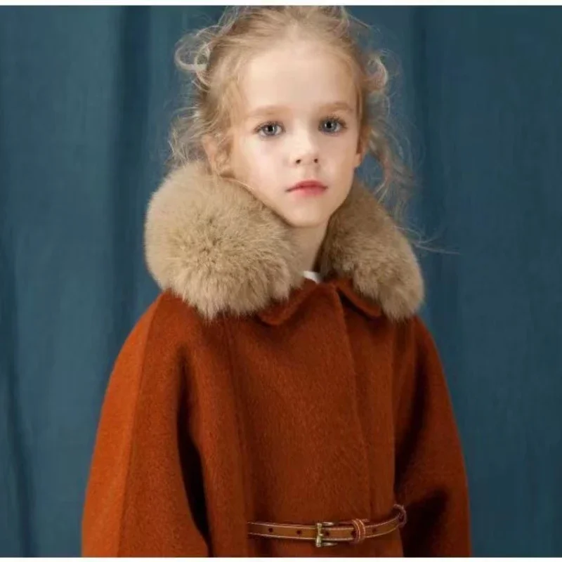 Winter Quality Custom Children's Handmade Double-sided Cashmere Coat for Girls All Wool New Year Christmas Jacket
Winter Quality Custom Children's Handmade Double-sided Cashmere Coat for Girls All Wool New Year Christmas Jacket