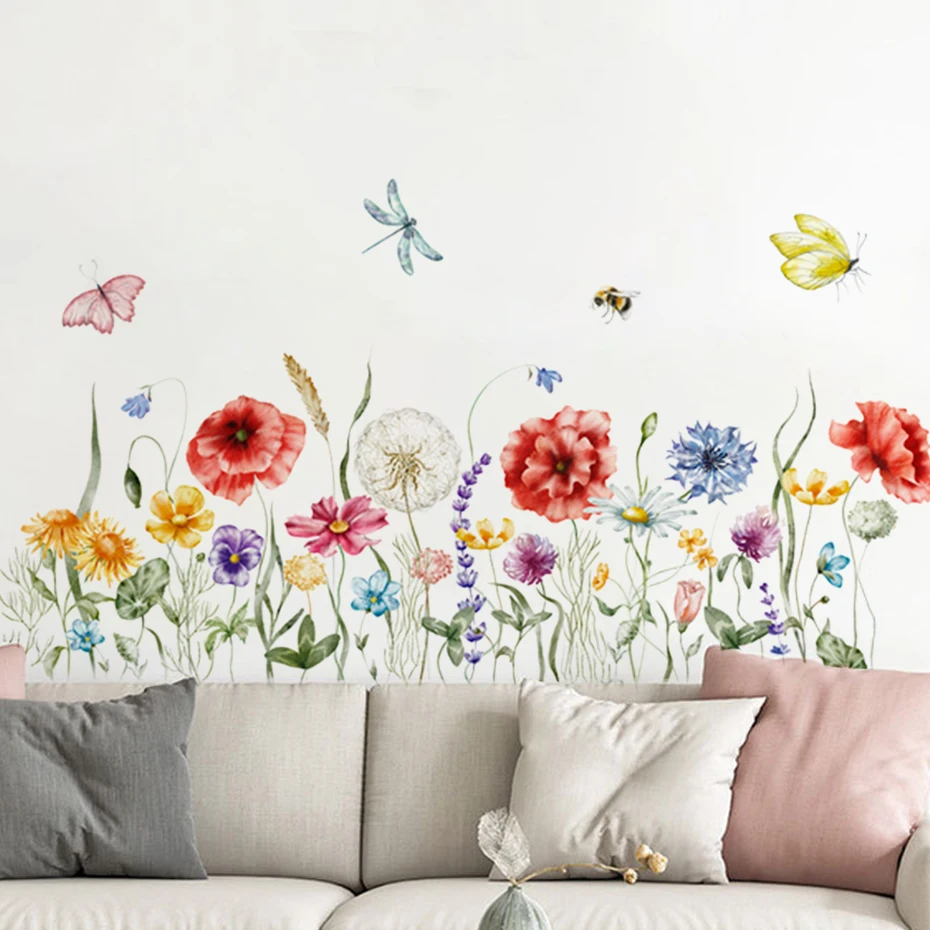 Flower Wall Stickers Butterfly Plants Watercolor DiY Wall Decals for Nursery Living Room Kids Rooms Home Decor Wallpaper
Flower Wall Stickers Butterfly Plants Watercolor DiY Wall Decals for Nursery Living Room Kids Rooms Home Decor Wallpaper