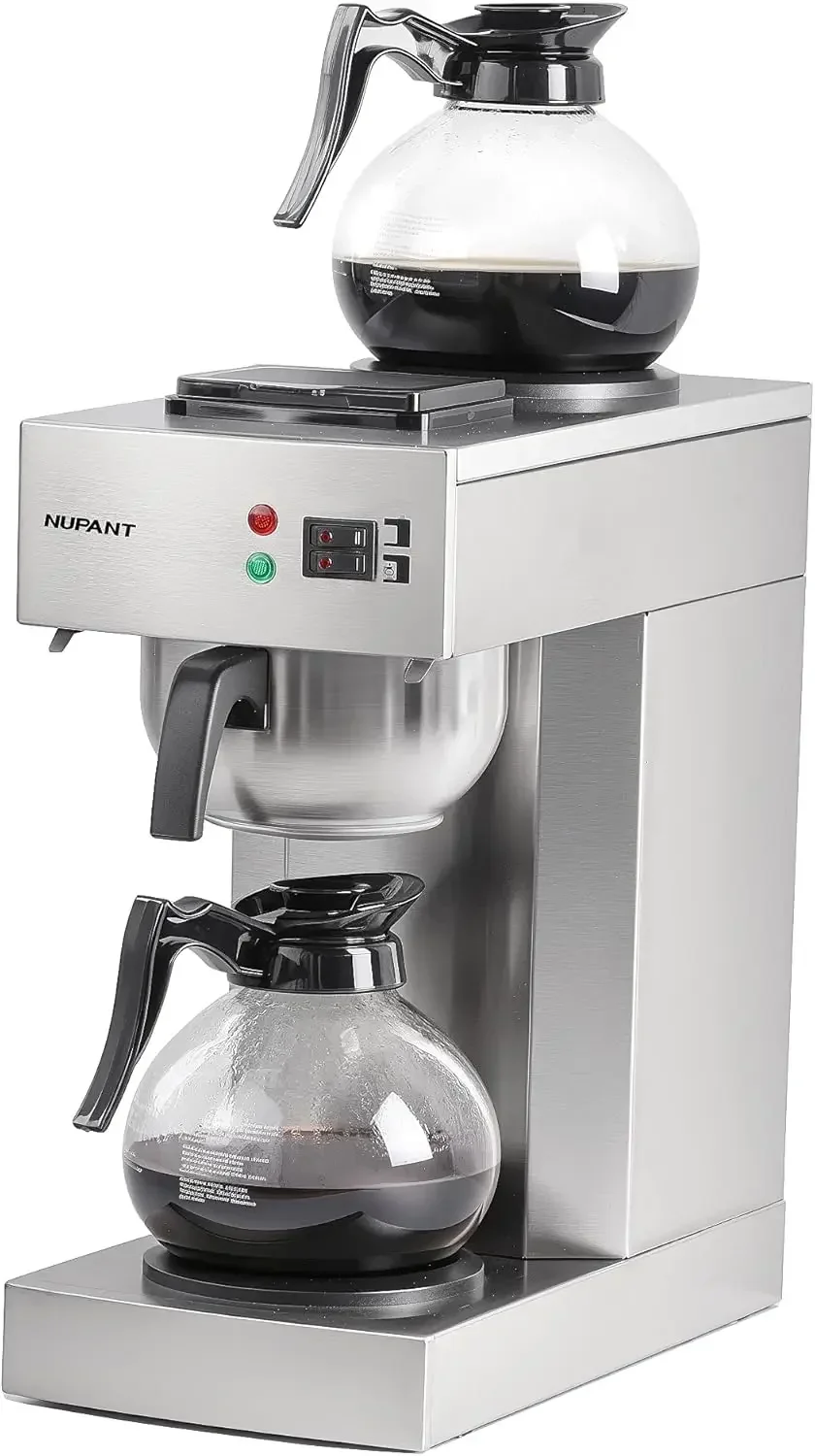12 Cup Drip Coffee Maker With Two Glass Carafes And Warmers Stainless Steel Coffee Brewer For Coffee Bar Restaurant
12 Cup Drip Coffee Maker With Two Glass Carafes And Warmers Stainless Steel Coffee Brewer For Coffee Bar Restaurant