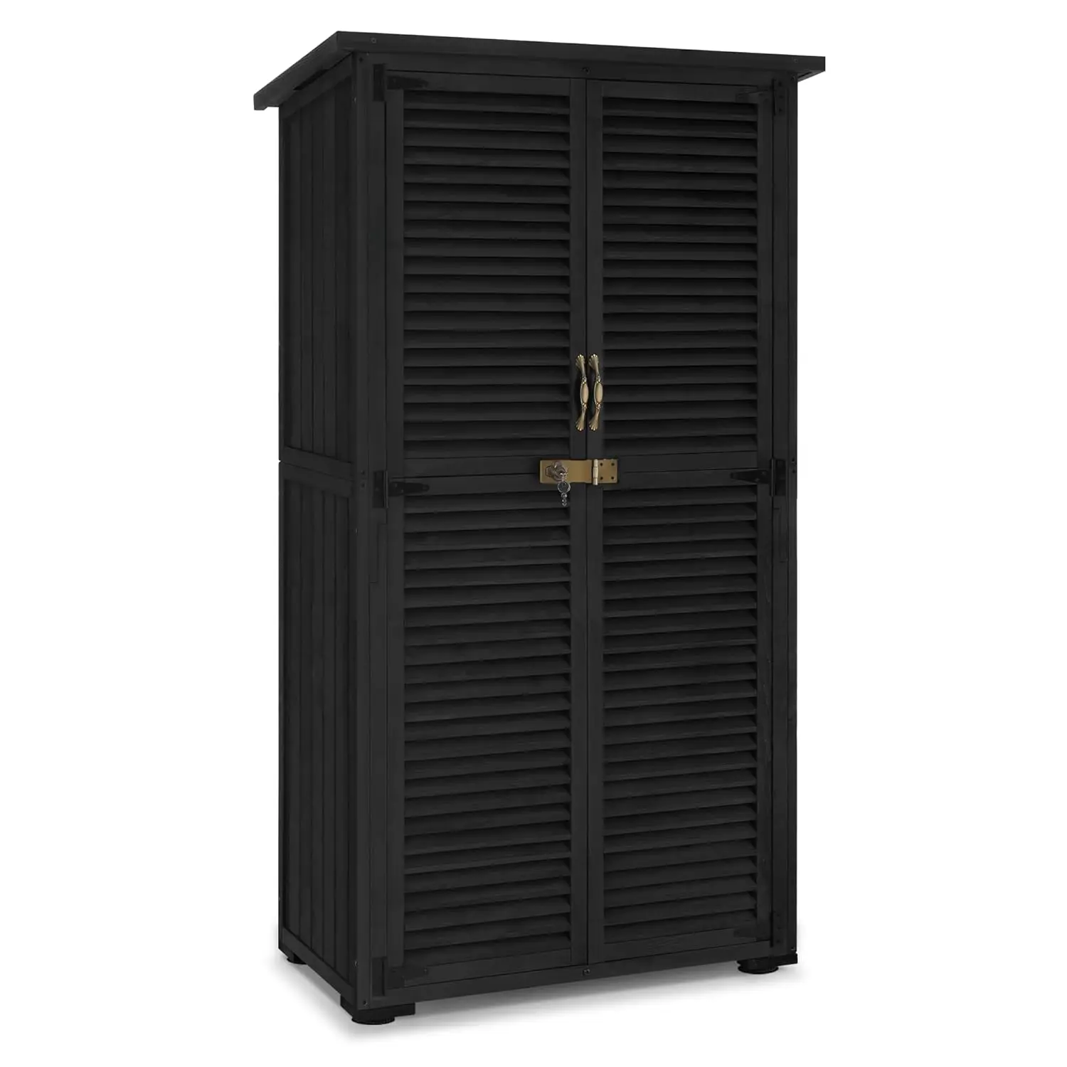 Outdoor Wooden Storage Cabinet with Latch Double Doors for Patio Yard Lawn Tool Shed Medium Size, Customized
Outdoor Wooden Storage Cabinet with Latch Double Doors for Patio Yard Lawn Tool Shed Medium Size, Customized