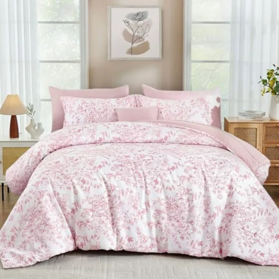 Size Comforter Set, 8 Pieces Floral Bed in a Bag Comforter Sets, Botanical Print Soft Fluffy Microfiber Complete Bedding Sets f
Size Comforter Set, 8 Pieces Floral Bed in a Bag Comforter Sets, Botanical Print Soft Fluffy Microfiber Complete Bedding Sets f