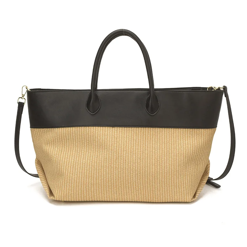 Trendy Handmade Straw Tote Bag Summer Vacation Beach Bag Designer Spliced Color Contrast Large Capacity Handbag Woven Purse
Trendy Handmade Straw Tote Bag Summer Vacation Beach Bag Designer Spliced Color Contrast Large Capacity Handbag Woven Purse