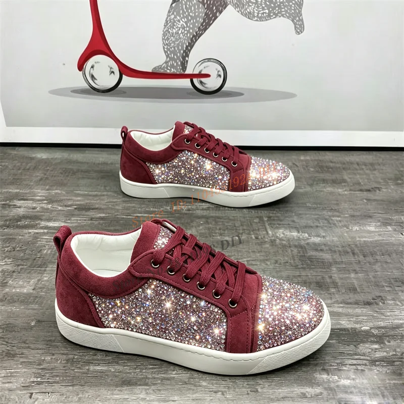 Low Cut Mixed Color Driving Shoes Unisex Men Women Rhinestone Fashion Flats Trainers Lace Up Casual Shoes Round Toe Sneakers
Low Cut Mixed Color Driving Shoes Unisex Men Women Rhinestone Fashion Flats Trainers Lace Up Casual Shoes Round Toe Sneakers