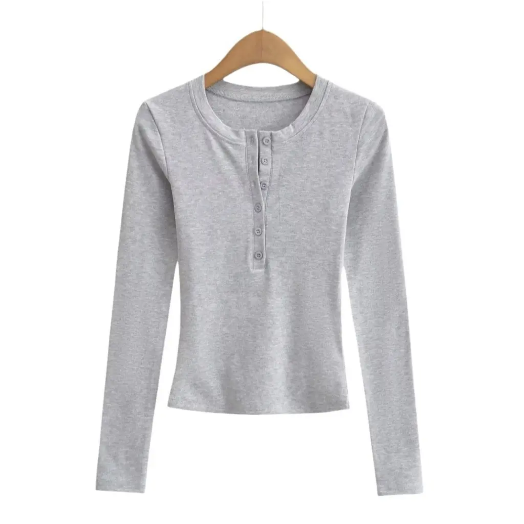 YPFF Women's Long-Sleeved T-Shirt Trendy Half-Open Collar Breasted Bottoming Top Fleece-Lined Solid Color for Autumn Winter
YPFF Women's Long-Sleeved T-Shirt Trendy Half-Open Collar Breasted Bottoming Top Fleece-Lined Solid Color for Autumn Winter