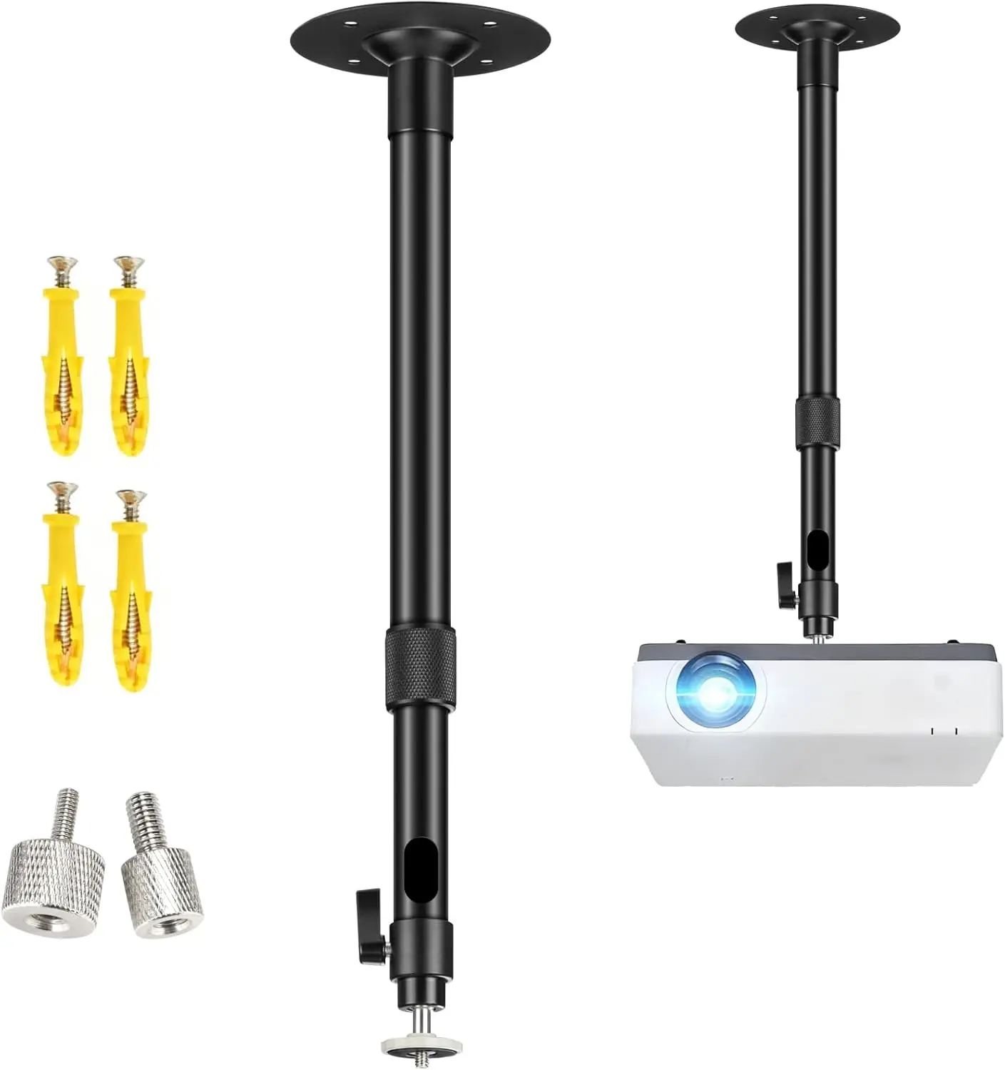 Projector Mount, Extendable 14-24 in Ceiling Mount for Projectors, 360° Rotatable Wall Mount Compatible with Yaber, TMY, HAPPRUN
Projector Mount, Extendable 14-24 in Ceiling Mount for Projectors, 360° Rotatable Wall Mount Compatible with Yaber, TMY, HAPPRUN