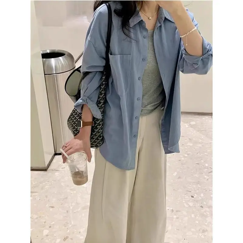 Spring Buttons Single Breasted Solid Color Casual Korean Fashion Loose Intellectual Generous Sven Formal Capable Close to The
Spring Buttons Single Breasted Solid Color Casual Korean Fashion Loose Intellectual Generous Sven Formal Capable Close to The