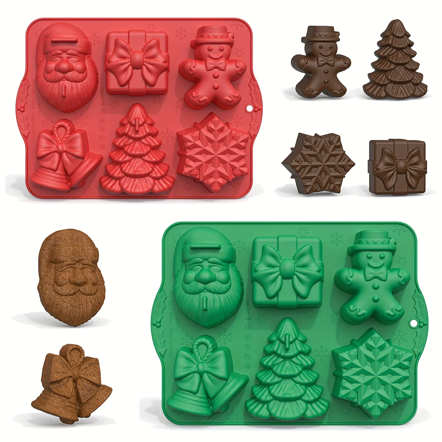 Fun and Cute Candy Molds Christmas Theme Shape Silicone Reusable Chocolate Fondant Moulds DIY Baking Decoration Tools
Fun and Cute Candy Molds Christmas Theme Shape Silicone Reusable Chocolate Fondant Moulds DIY Baking Decoration Tools