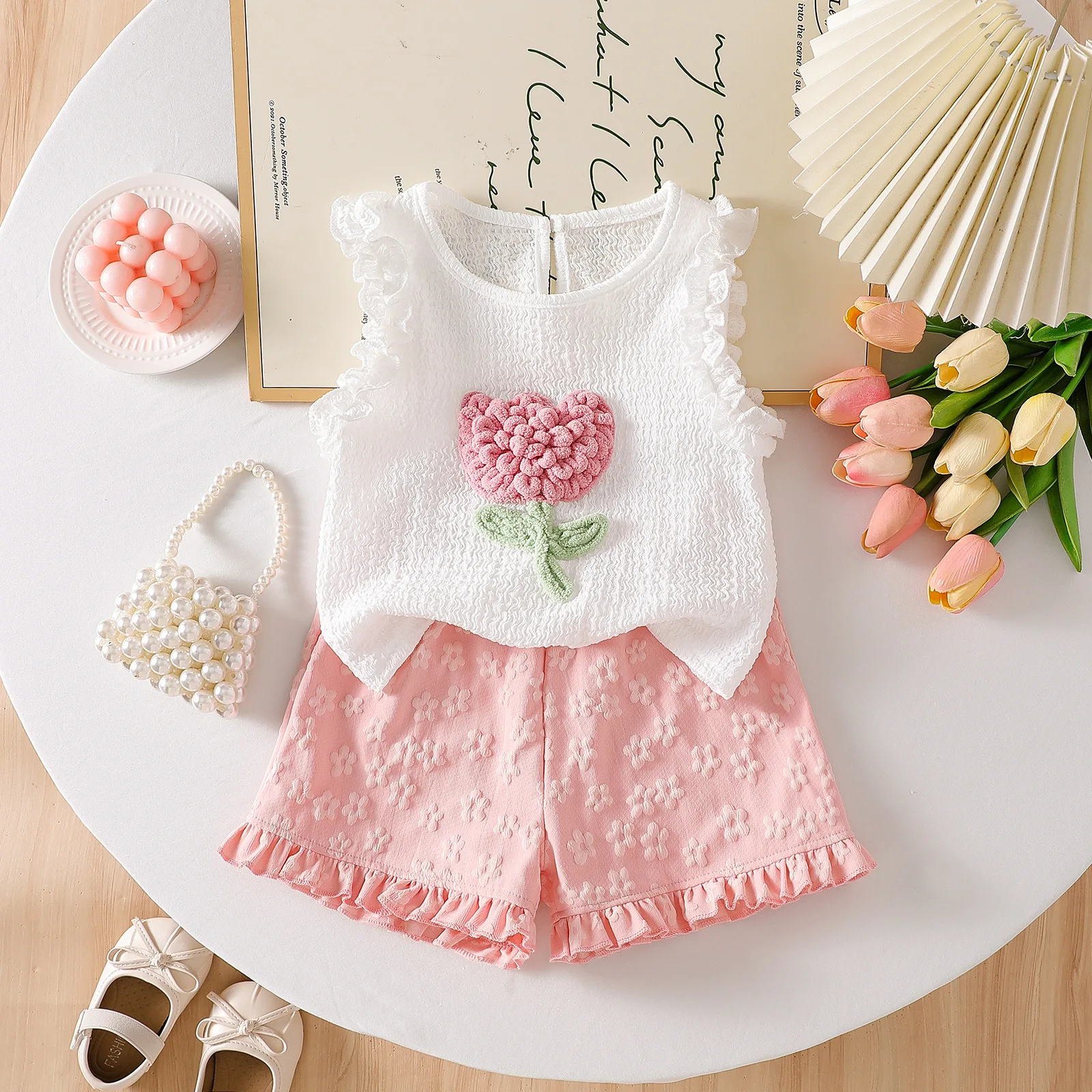 Girls Tulip Stylish Cute Fashion Ruffle Vest Floral Shorts Two Piece Set Summer Kids Korean Casual Set Trendy
Girls Tulip Stylish Cute Fashion Ruffle Vest Floral Shorts Two Piece Set Summer Kids Korean Casual Set Trendy