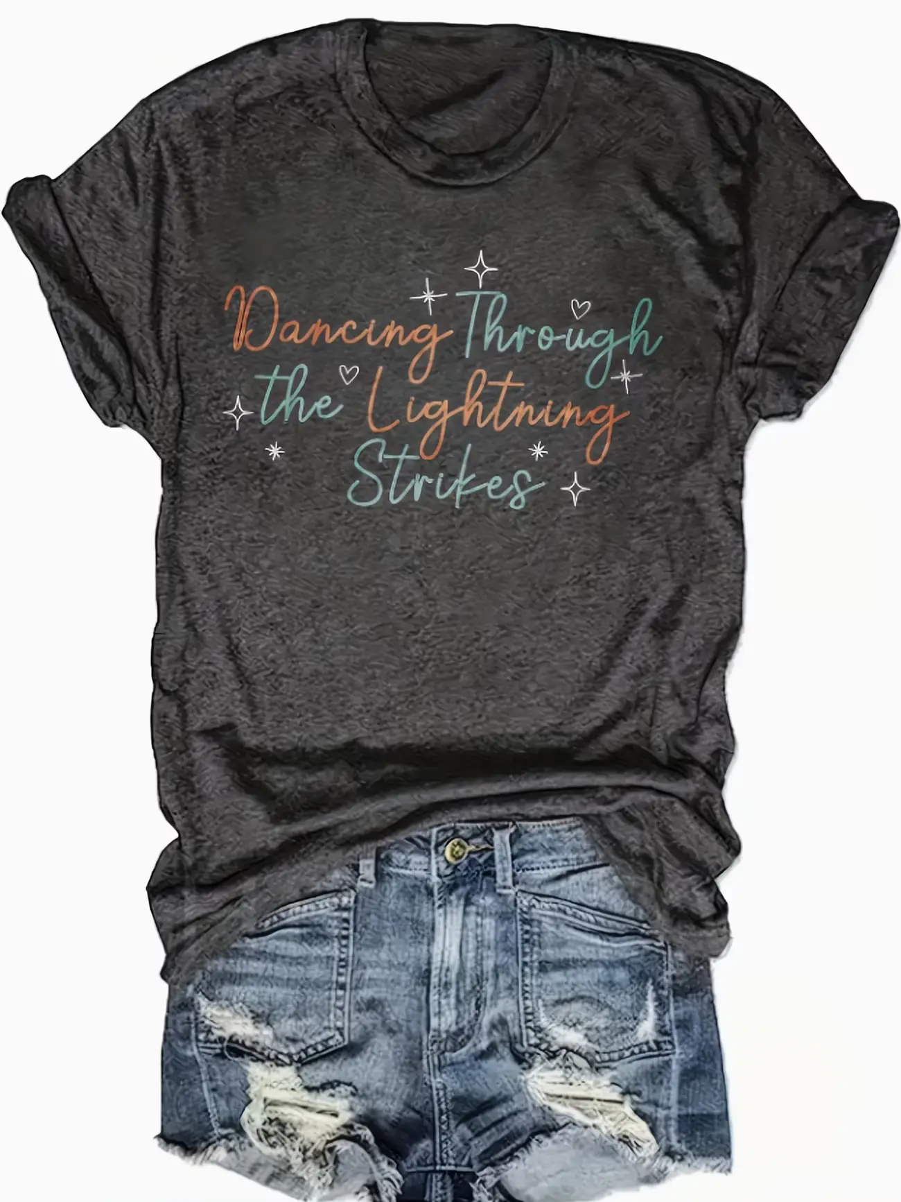 Plus size women's short sleeve T-shirt Dancing Through The Lightning Strikes soft and comfortable fabric summer outfits women's
Plus size women's short sleeve T-shirt Dancing Through The Lightning Strikes soft and comfortable fabric summer outfits women's