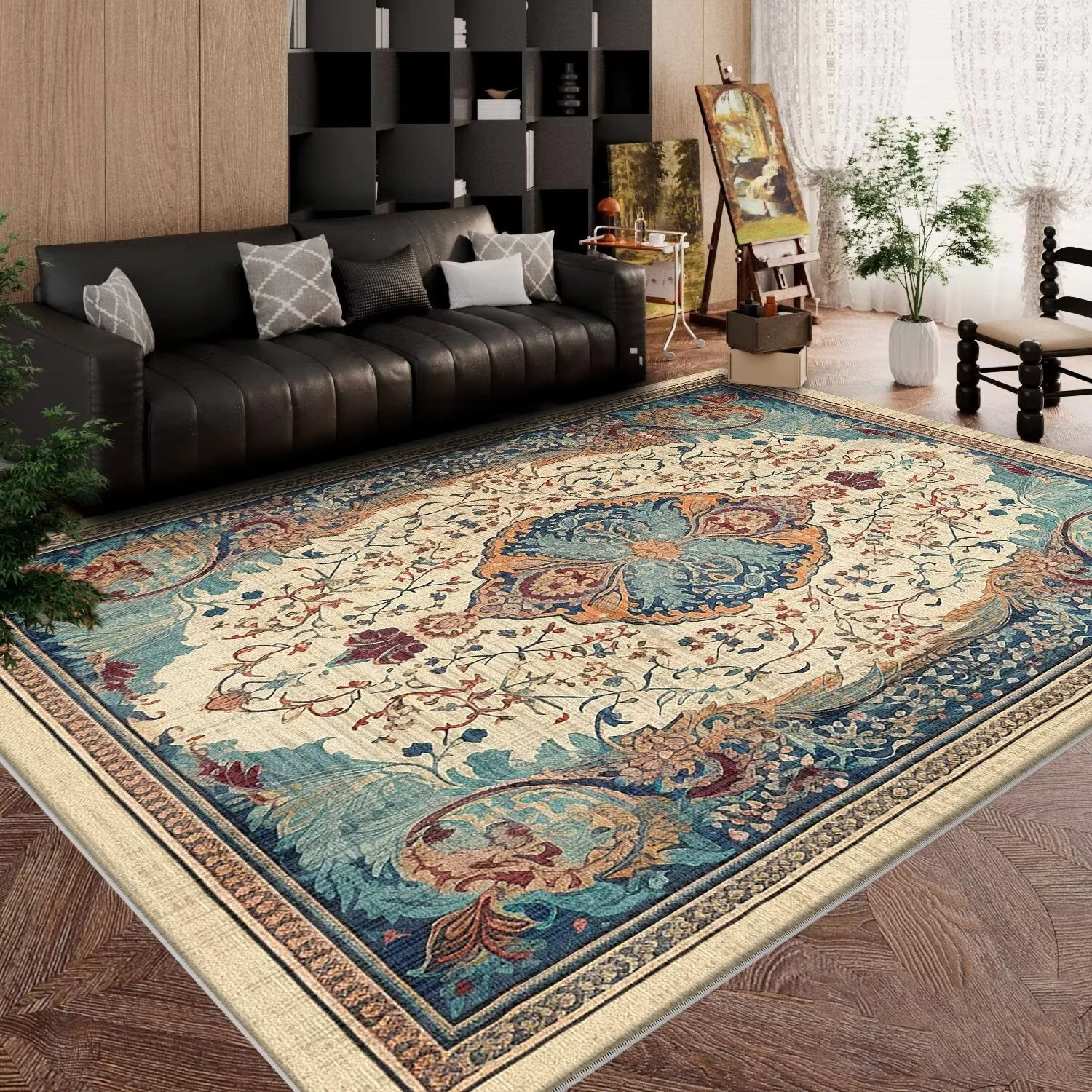 Luxury Persian Carpet for Living Room Retro Decoration Home Sofa Area Non-slip Washable Rugs Bedroom Foldable Plush Doorway Mat
Luxury Persian Carpet for Living Room Retro Decoration Home Sofa Area Non-slip Washable Rugs Bedroom Foldable Plush Doorway Mat