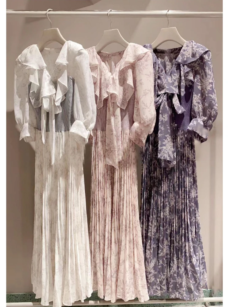 Sweet Fairy Ruffles Pleated Dress Women Lace Up Slim Waist Spring Summer 2023 New Vestidos Mujer Japanese Elegant Chic Robe
Sweet Fairy Ruffles Pleated Dress Women Lace Up Slim Waist Spring Summer 2023 New Vestidos Mujer Japanese Elegant Chic Robe