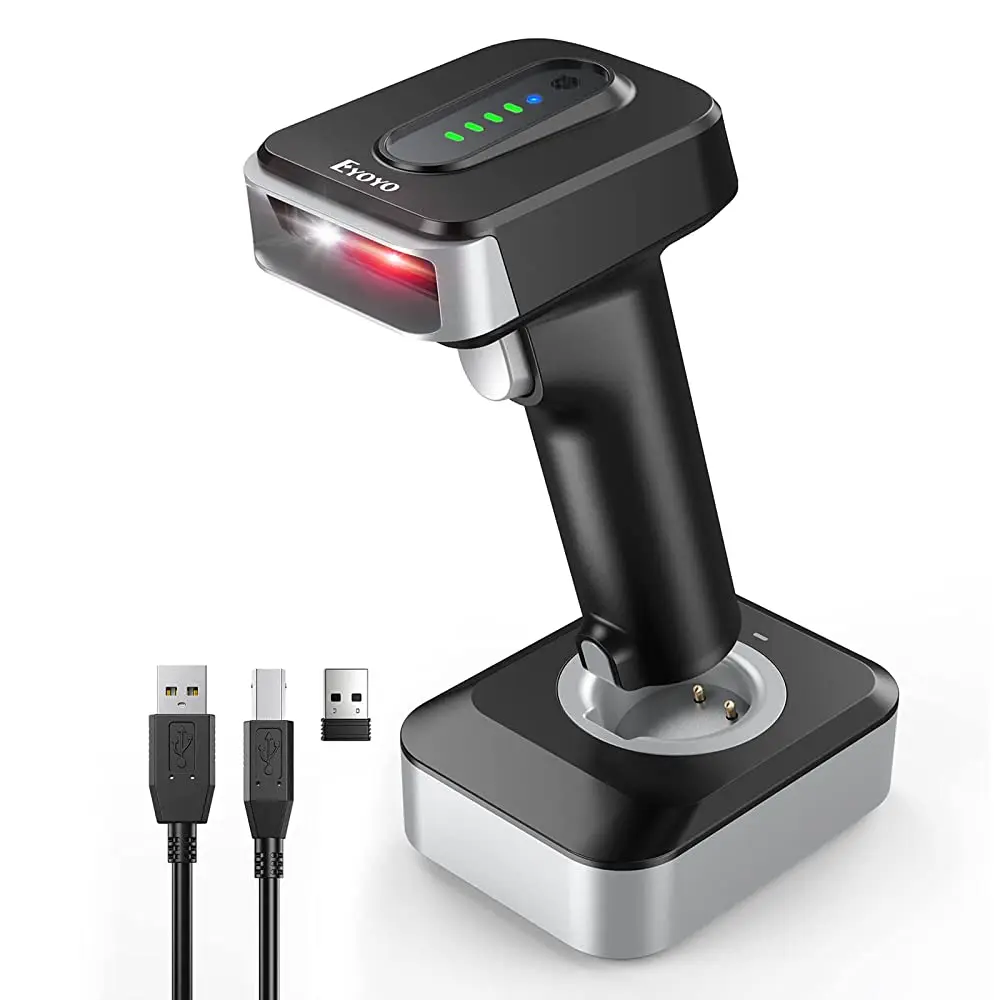 Eyoyo Auto-sensing Screen Scanning 1D Bluetooth Barcode Scanner With 2500mAh Power Indicator Wireless 2D QR Code Reader 4-mil
Eyoyo Auto-sensing Screen Scanning 1D Bluetooth Barcode Scanner With 2500mAh Power Indicator Wireless 2D QR Code Reader 4-mil