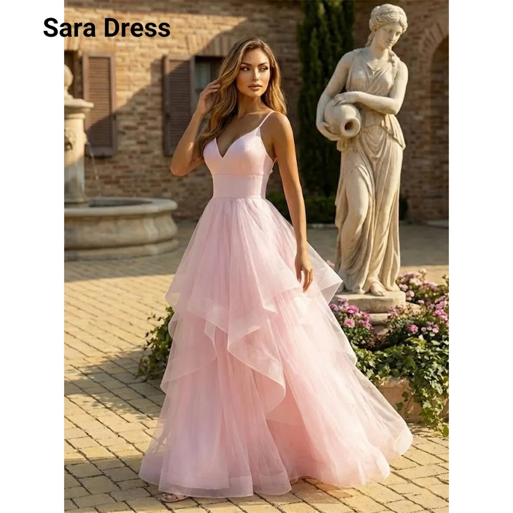 Sara Custom Pink Spaghetti Straps A-line Backless Prom Luxury Dresses for Luxury Party Luxurious Evening Dress 2026 Woman Women
Sara Custom Pink Spaghetti Straps A-line Backless Prom Luxury Dresses for Luxury Party Luxurious Evening Dress 2026 Woman Women