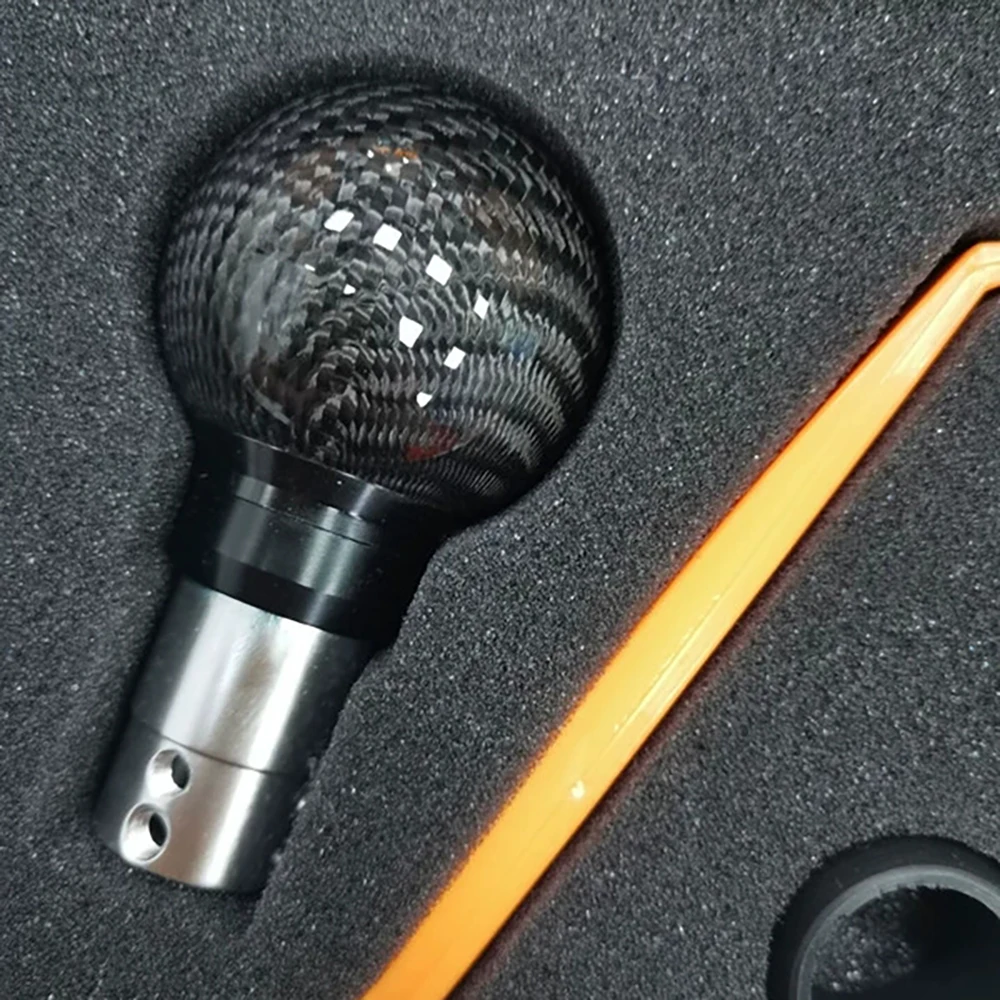 Universal Carbon Fiber Round Ball Shift Knob Black Red Silver Modification Gear Lever Gear Head
Universal Carbon Fiber Round Ball Shift Knob Black Red Silver Modification Gear Lever Gear Head