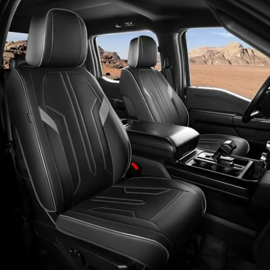 Seat Covers for F150 2009-2025 F250 F350 F450 Crew Cab 2017-2025 Faux Leather Waterproof Car Seat Covers Full Set Black Grey
Seat Covers for F150 2009-2025 F250 F350 F450 Crew Cab 2017-2025 Faux Leather Waterproof Car Seat Covers Full Set Black Grey