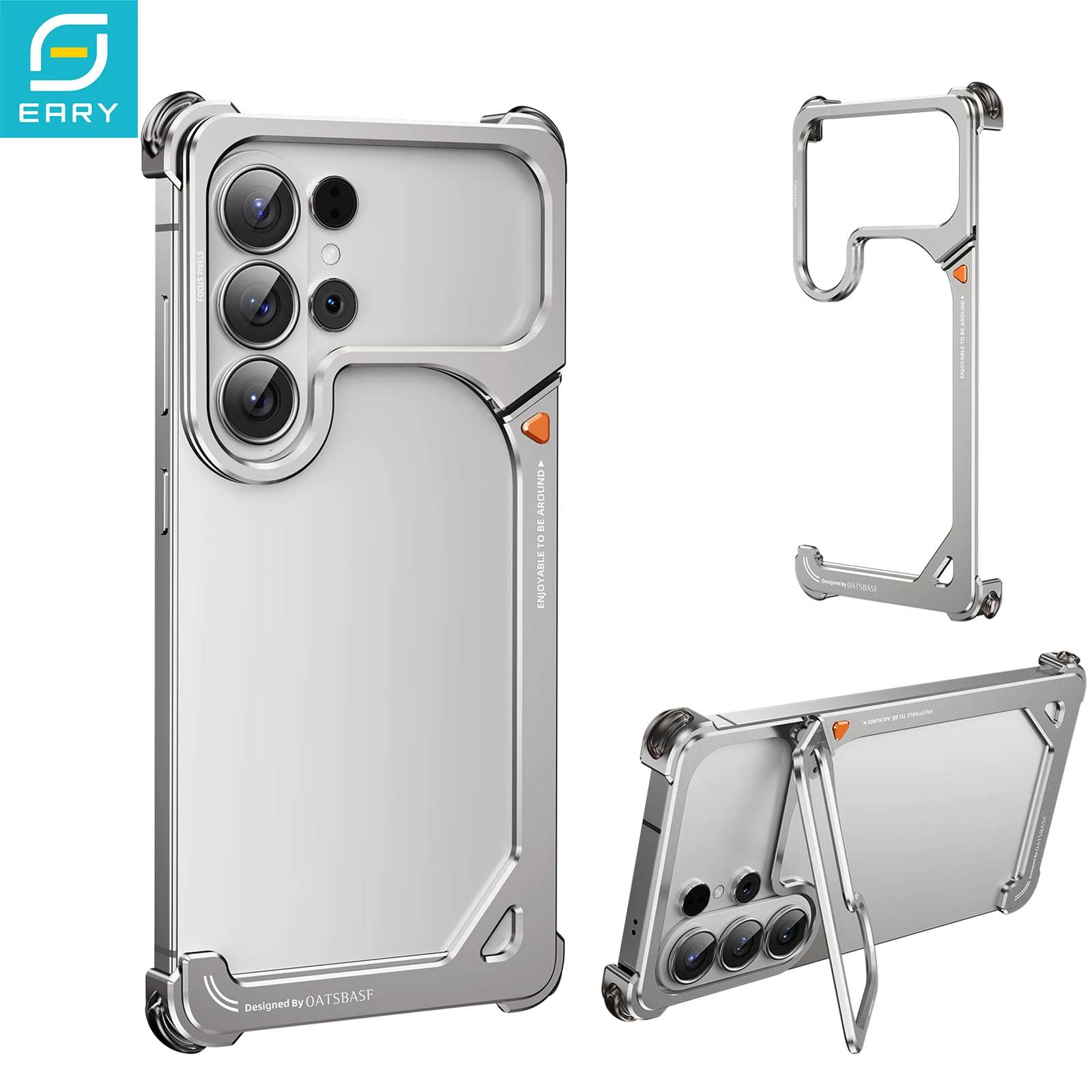 Eary 90°Adjustable Stand Case for Samsung Galaxy S26 Ultra Metal Bumper 9 Shaped Shell With Kickstand Shockproof Anti-Drop Cover
Eary 90°Adjustable Stand Case for Samsung Galaxy S26 Ultra Metal Bumper 9 Shaped Shell With Kickstand Shockproof Anti-Drop Cover