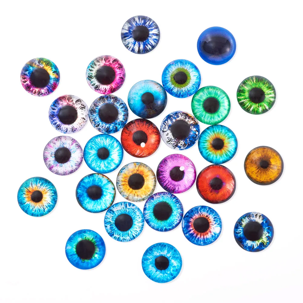 50Pcs 20x6.5mm Glass Animal Eyes Cabochons Flatback Half Round Dolls Eyes for DIY Bracelet Necklace Keychain Jewelry Accessories
50Pcs 20x6.5mm Glass Animal Eyes Cabochons Flatback Half Round Dolls Eyes for DIY Bracelet Necklace Keychain Jewelry Accessories